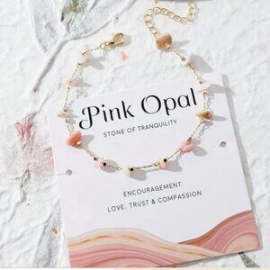 NEW  Pink Opal Gemstone Bracelet